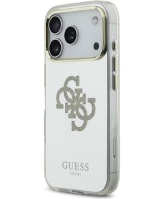 Guess PC/TPU Mirror 4G Glitter Logo MagSafe Case Aizsargapvalks priekš Apple iPhone 17 Pro Max Neoriģinālie Maciņi