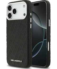 Karl Lagerfeld Grained PU Repeated Logo MagSafe Case Aizsargapvalks priekš Apple iPhone 17 Pro Max Neoriģinālie Maciņi