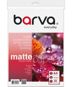 Fotopopierius Barva (IP-BE140-412) Everyday Dvipusis Matinis 140 g/m², A4, 20 lapų Бумага для принтеров