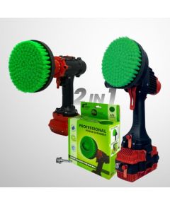 Профессиональная щетка Premium Drill Brush 2 in 1 - средний, зеленый, 15цм. Крупная бытовая техника