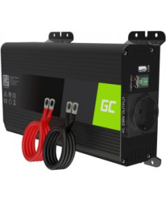Strāvas pārveidotājs Green Cell PRO 12V to 230V 500W/1000W Pure sine wave Strāvas pārveidotāji