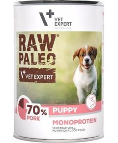 VetExpert VetExpert Raw Paleo Wieprzowina Puppy Can 400g Suņu barība