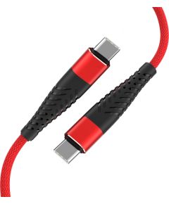 Кабель Fusion Fishbone USB-C - USB-C 65 Вт | 3 А | 1,5 м красный Дата USB-кабели