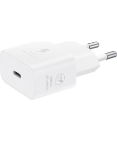 EP-T2510EWE + EP-DN980BWE Samsung USB-C 25W ceļojuma lādētājs + USB-C datu kabelis, balts (bulk) Telefonu lādētāji 220v