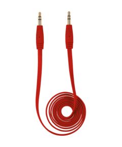 Audio kabelis Trust Flat 1m Red 3.5mm - 3.5mm Проводa