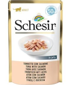Agras Pet Foods SCHESIR in jelly Tuna with salmon - wet cat food - 50 g Kaķu konservi
