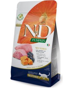 FARMINA N&D Pumpkin Cat Lamb and Blueberry Neutered Adult - dry cat food - 1.5 kg Сухой корм для кошек