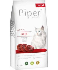 DOLINA NOTECI Piper Animals with beef - Dry Cat Food - 3 kg Kaķu sausā barība