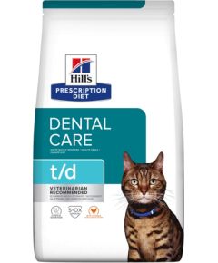 HILL'S PRESCRIPTION DIET Feline t/d Dry cat food Chicken 1,5 kg Kaķu konservi