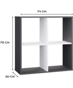 Top E Shop MALAX 2X2 SHELVING UNIT, ANTHRACITE/WHITE Jaunumi -Dārzam
