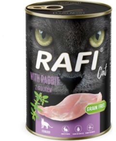 Dolina Noteci RAFI Cat Adult with rabbit - wet cat food - 400g Kaķu konservi