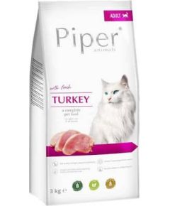 DOLINA NOTECI Piper Animals with turkey - Dry Cat Food - 3 kg Kaķu sausā barība