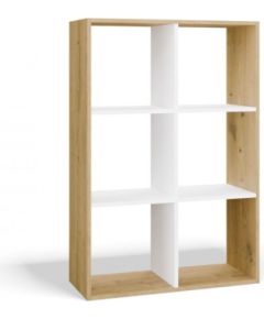 Top E Shop MALAX 2X3 ARTISAN/WHITE BOOKCASE Jaunumi -Dārzam