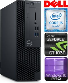 DELL 3060 SFF i5-8400 8GB 512SSD M.2 NVME+500GB GT1030 2GB DVD WIN10Pro Atjaunoti personālie datori