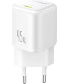 Baseus Sienas ātrais lādētājs PicoGo GaN 45W USB-C QC PD, balts Jaunumi - Viedierices