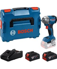 Triecienatslēga Bosch GDS 18V-350 Professional; 18 V; 2x4,0 Ah akum. Trieciena uzgriežņu pistoles ar akumulatoru