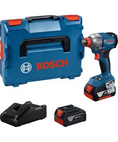 Triecienatslēga-skrūvgriezis Bosch GDX 18V-285 Professional; 18 V; 2x4,0 Ah akum. + L-Boxx 136 Trieciena uzgriežņu pistoles ar akumulatoru