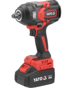 Triecienatslēga Yato YT-828071; 18 V; 1x4,0 Ah akum. Trieciena uzgriežņu pistoles ar akumulatoru