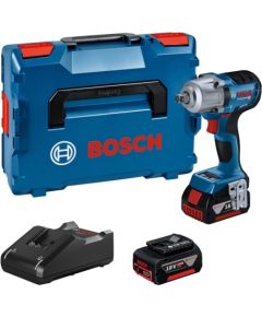 Triecienatslēga Bosch GDS 18V-450 PC; 18 V; 2x4,0 Ah akum. Trieciena uzgriežņu pistoles ar akumulatoru