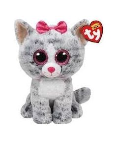 Meteor Maskotka Beanie Boos KIKI, szary kot 24 cm (8421370757) Mīkstās rotaļlietas