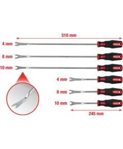 Kstools Clip removal set, 6 pcs, KS Tools Specinstrumenti