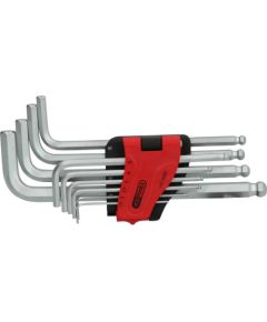 Kstools Ball ended hexagon key wrench set, long, 10 pcs, KS Tools Sprūdatslēgas