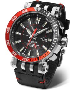 Vostok Europe Energia Rocket GMT NH34-575A717LEBK-SLBK Rokas pulksteņi 