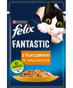 Purina FELIX Fantastic with chicken in jelly - wet cat food - 85g Kaķu konservi