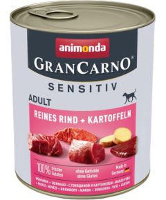 ANIMONDA GranCarno Adult Sensitiv Beef with potatoes - wet dog food - 800g Suņu barība