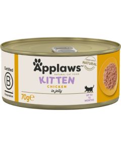 APPLAWS Kitten Chicken in jelly - wet cat food - 70g Kaķu konservi