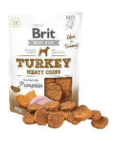 Brit Jerky Turkey Meaty Coins - Turkey - Puppy Snack - 80 g Suņu barība