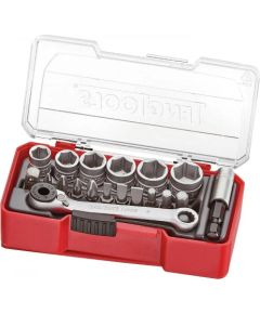 Tengtools Muciņu ar uzgaļiem komplekts Teng Tools TJ1419; 1/4''; 19 gab. Mehāniskie instrumenti