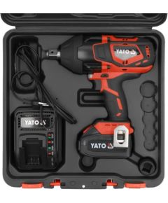Triecienatslēga Yato YT-828075; 18 V; 1x4,0 Ah akum. Trieciena uzgriežņu pistoles ar akumulatoru