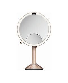 Simplehuman Rose Gold Sensor Trio - Kosmetické zrcátko s dotykovým ovládáním intenzity osvětlení Духи и косметика
