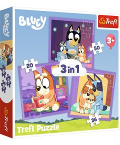 TREFL BLUEY Pužļu komplekts 3in1 Puzles