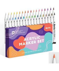 Acrylic Marker Pens ARRTX, 36 Colours Marķieri