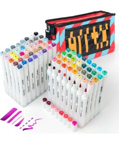 Double-sided Marker Pens ARRTX Oros, 80 Colours Marķieri
