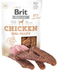 BRIT Meaty Jerky Chicken Fillets - dog treat - 80 g Suņu barība