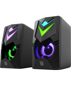 PC Speakers 2.0 DEFENDER J4 2.0 6W LED USB black Jaunumi - Audio-Video