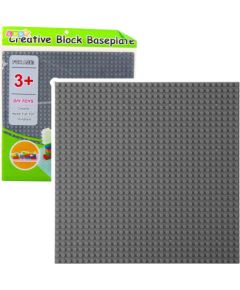 Leantoys Płyta Plansza Konstrukcyjna Do Klocków Budowania Szara 25,5x25,5 cm Машины и аксессуары