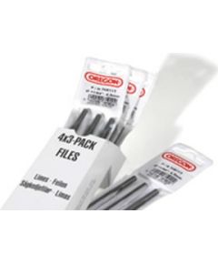 Apaļas vīles, 3/16, 4x3 komplekts, OREGON Piederumi dārza tehnikai