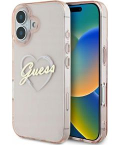 Guess IML Heart Aizsargapvalks Priekš Apple iPhone 16 Neoriģinālie Maciņi