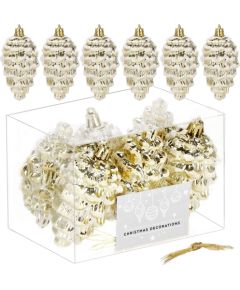 Ziemassvētku eglītes rotājumu komplekts Springos CA1171, 6 gab.  Eglīšu rotājumi