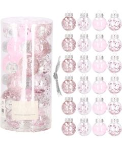 Ziemassvētku eglītes rotājumu komplekts Springos  CA0885, 24 gab.  Eglīšu rotājumi