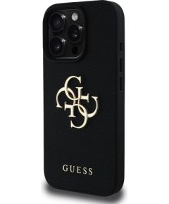 Guess PU Grained 4G Metal Logo Maciņš priekš Apple iPhone 16 Pro Max Neoriģinālie Maciņi