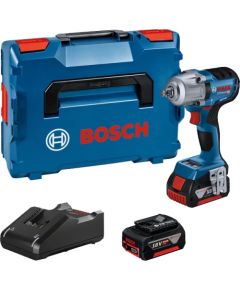 Triecienatslēga Bosch GDS 18V-450 HC Professional; 18 V; 2x5,0 Ah akum. Trieciena uzgriežņu pistoles ar akumulatoru