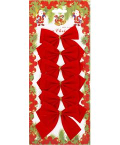 Ziemassvētku bantes Springos CA1310,  9,5 x  7,5 cm 6 gab.  Eglīšu rotājumi
