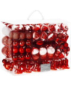 Ziemassvētku eglīšu rotājumu komplekts Springos CA0155, 6/8/14 CM, 149 gab.  Eglīšu rotājumi