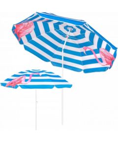 Пляжный зонт с регулируемой высотой и наклоном Springos BU0013, 180 см, с принтом «розовый фламинго» Зонты от солнца и аксессуары