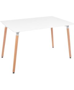 Журнальный столик Springos HF0015, 120 × 80 см, белая столешница и коричневые ножки Журнальные и сервировочные столы